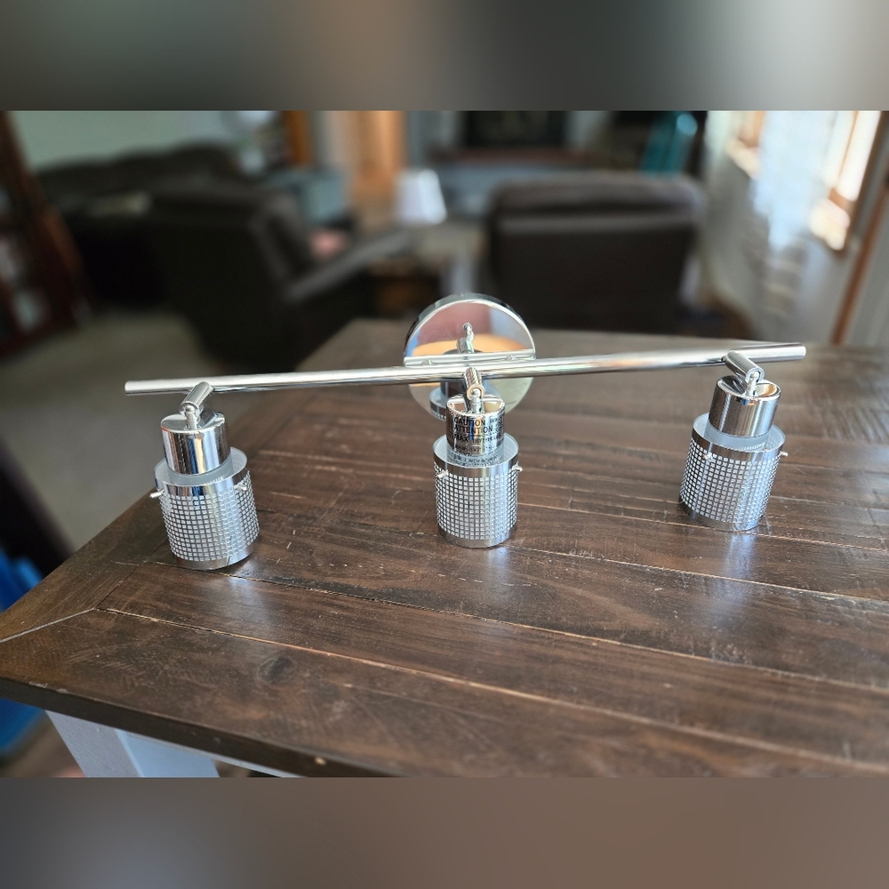 Chrome Triple Light Fixture